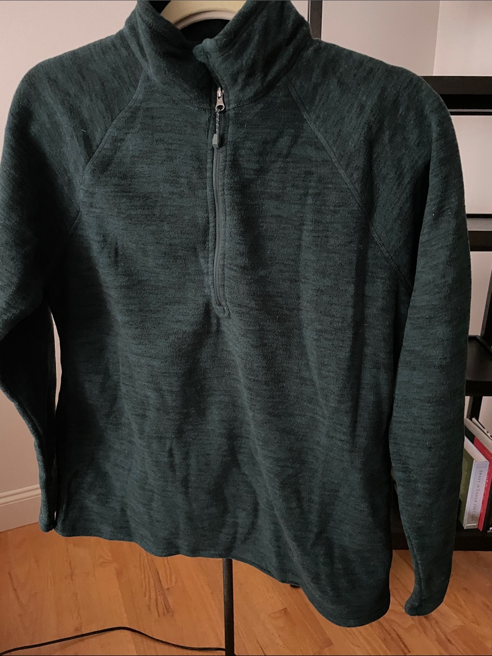 Eddie Bauer Women's Quarter-Zip Sweater in Dark Green